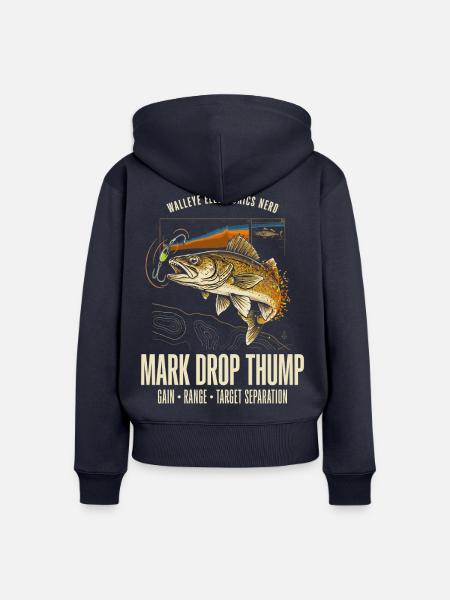 Mark Drop Thump Bass-Art - Frauen Premium Bio Zip Hoodie - Navy
