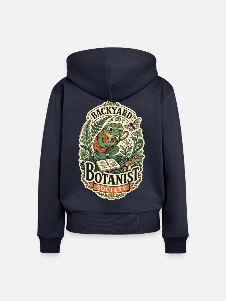 Backyard Botanist Patch - Frauen Premium Bio Zip Hoodie - Navy