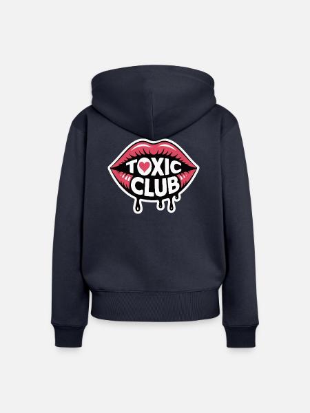 GIFTIGES T-SHIRT - Frauen Premium Bio Zip Hoodie - Navy