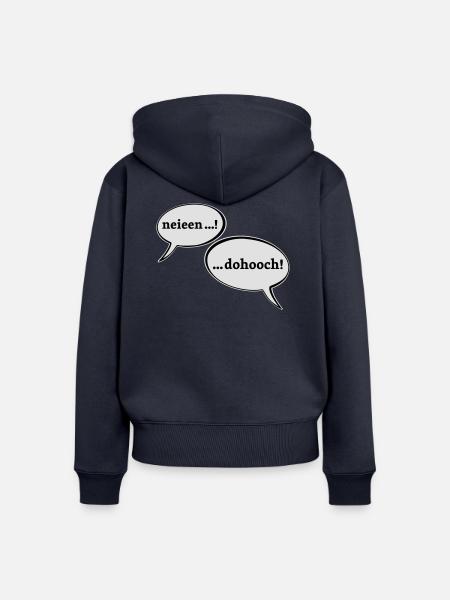 Diskussion - Frauen Premium Bio Zip Hoodie - Navy