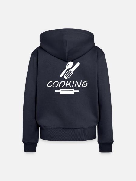 Kochen backen Kitchen - Frauen Premium Bio Zip Hoodie - Navy