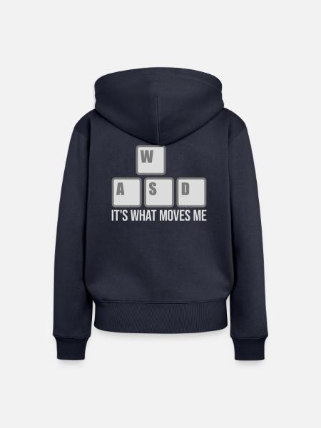 its what moves me - Frauen Premium Bio Zip Hoodie - Navy