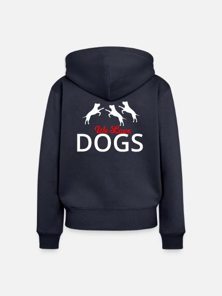 Hund Dog - Frauen Premium Bio Zip Hoodie - Navy