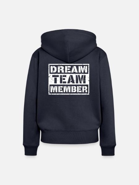 Dream Team Member (Used) - Frauen Premium Bio Zip Hoodie - Navy