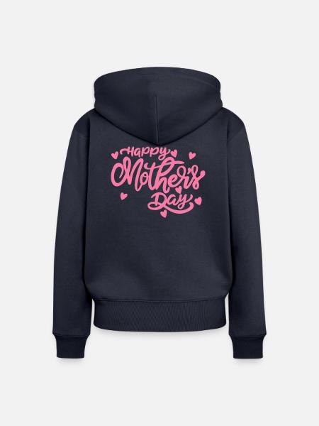 Happy Mothersday - Frauen Premium Bio Zip Hoodie - Navy