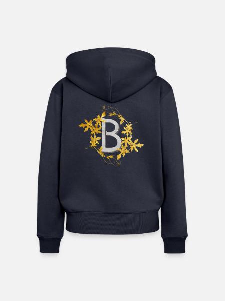 Initials2-B - Frauen Premium Bio Zip Hoodie - Navy