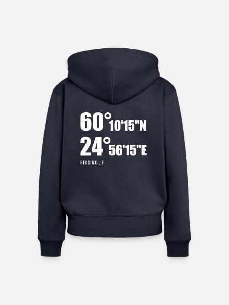 Helsinki - Frauen Premium Bio Zip Hoodie - Navy