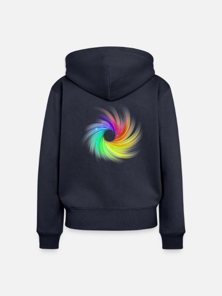 Swirl - Frauen Premium Bio Zip Hoodie - Navy
