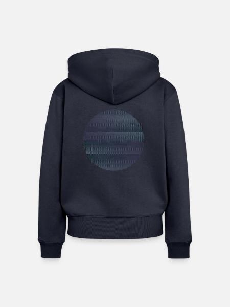 ZickZack Surf - Frauen Premium Bio Zip Hoodie - Navy
