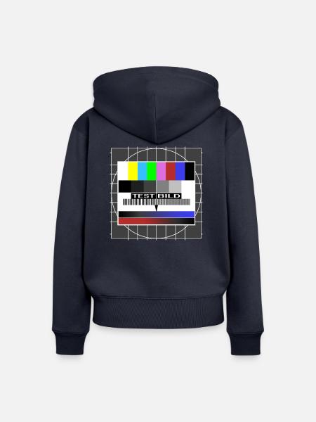 testbild - Frauen Premium Bio Zip Hoodie - Navy