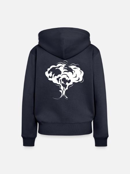 Explosion - Frauen Premium Bio Zip Hoodie - Navy