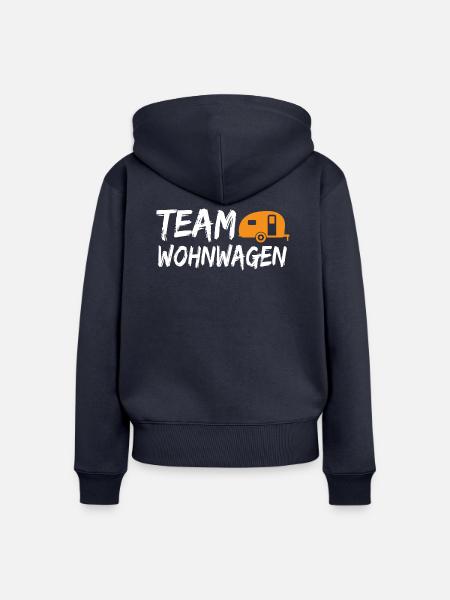 Team Wohnwagen - Frauen Premium Bio Zip Hoodie - Navy