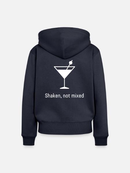 Geschüttelt nicht gemischt - Frauen Premium Bio Zip Hoodie - Navy