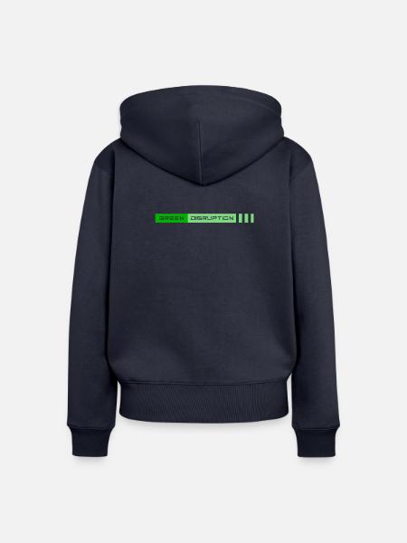 Green Disruption - Frauen Premium Bio Zip Hoodie - Navy