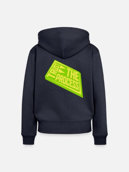 trust the process Zitat - Frauen Premium Bio Zip Hoodie - Navy