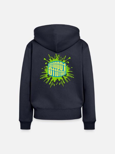 Binär Code Programm Sprache - Frauen Premium Bio Zip Hoodie - Navy