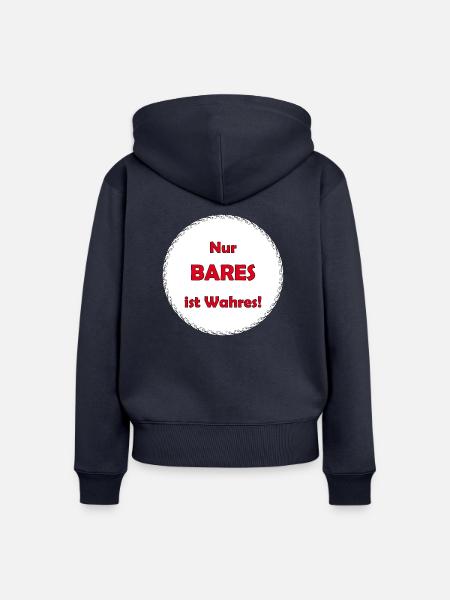 Bares - Frauen Premium Bio Zip Hoodie - Navy