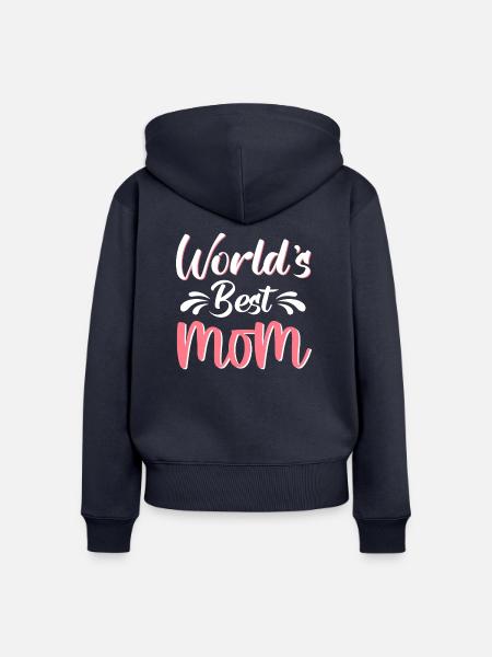 World´s Best Mom - Frauen Premium Bio Zip Hoodie - Navy