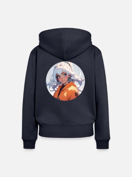 Princess 3 - Frauen Premium Bio Zip Hoodie - Navy