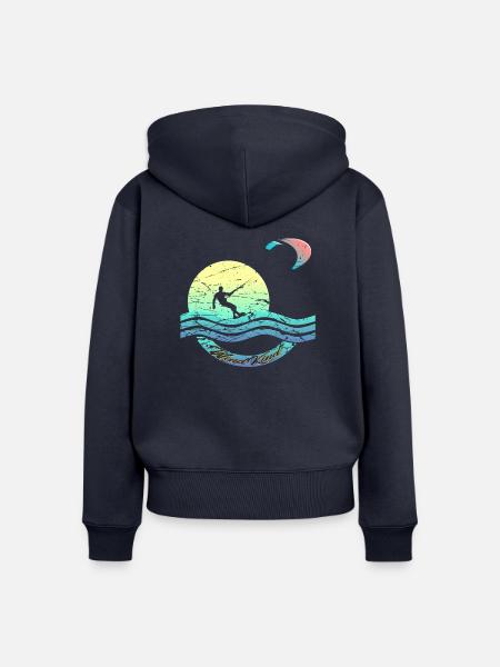 Kiter - Frauen Premium Bio Zip Hoodie - Navy