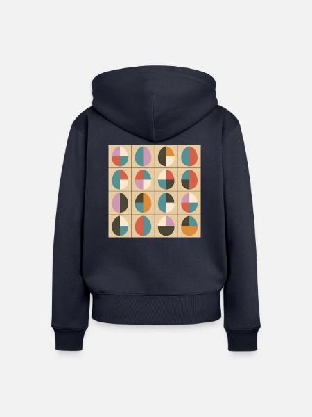Ostereier Design No.02 - Frauen Premium Bio Zip Hoodie - Navy