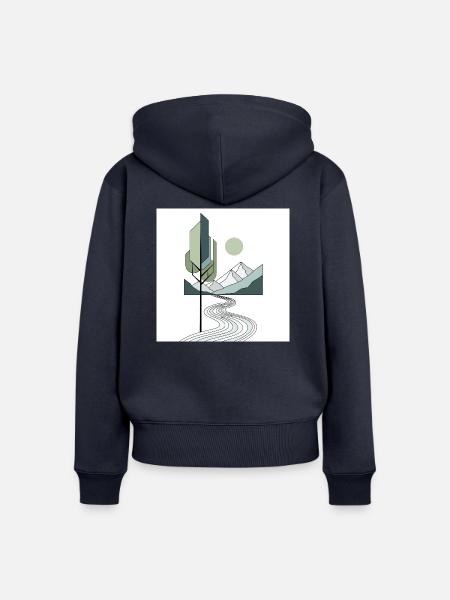 Kreativität - Frauen Premium Bio Zip Hoodie - Navy
