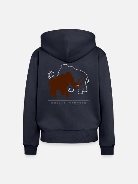 wolliges Mammut - Frauen Premium Bio Zip Hoodie - Navy