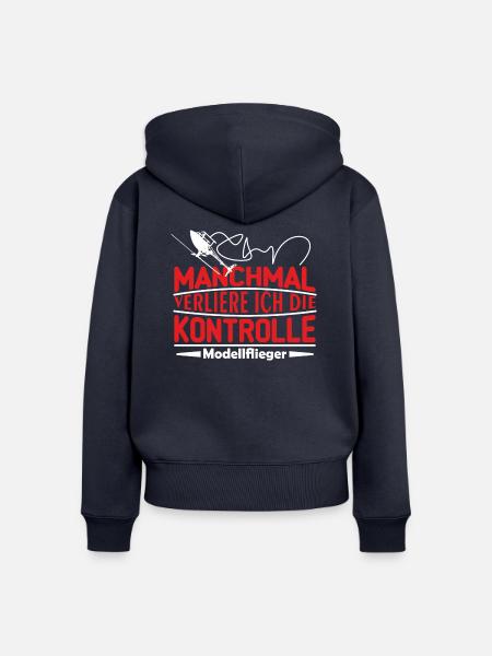 modellflieger helicopter Geschenk - Frauen Premium Bio Zip Hoodie - Navy