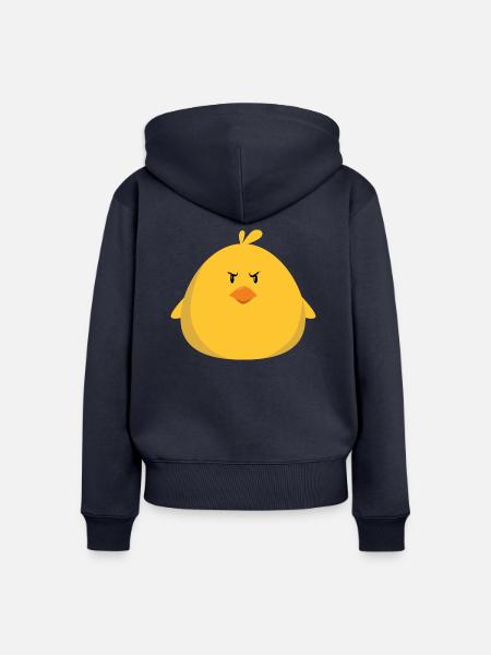 Angry Chick - Frauen Premium Bio Zip Hoodie - Navy