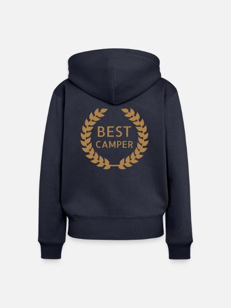 Campingplatz / Camper / Camping / Camp - Frauen Premium Bio Zip Hoodie - Navy