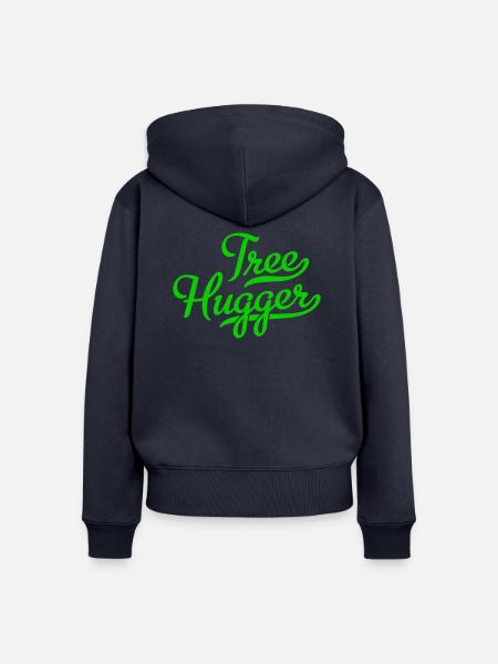 Tree Hugger - Frauen Premium Bio Zip Hoodie - Navy