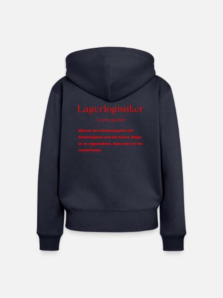 Lagerlogistiker Definition - Frauen Premium Bio Zip Hoodie - Navy