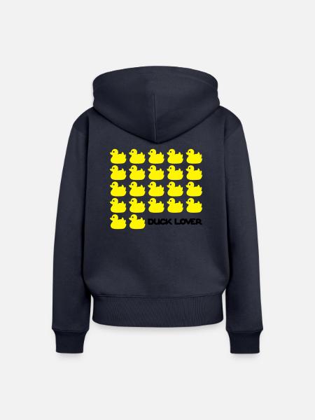 Duck Lover - Frauen Premium Bio Zip Hoodie - Navy