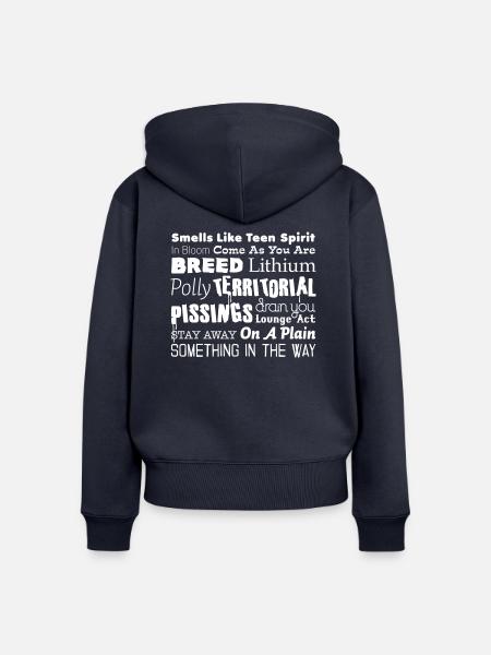 nevermind_white - Frauen Premium Bio Zip Hoodie - Navy