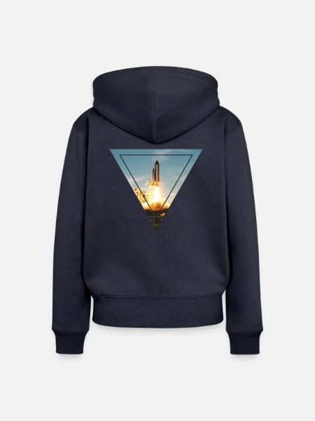 Space Shuttle - Frauen Premium Bio Zip Hoodie - Navy