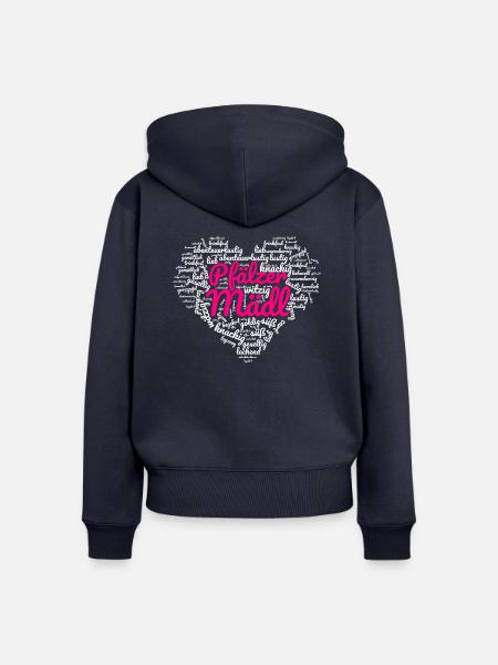 Herzl: Pfälzer Mädl - Frauen Premium Bio Zip Hoodie - Navy