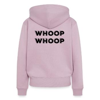 Whoop-Whoop vector - Frauen Premium Bio Zip Hoodie - Altrosa - Hinten - Julia (174cm)