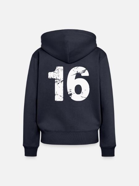 16 - Frauen Premium Bio Zip Hoodie - Navy