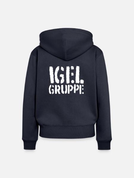 Igel Gruppe (Kindergarten) - Frauen Premium Bio Zip Hoodie - Navy