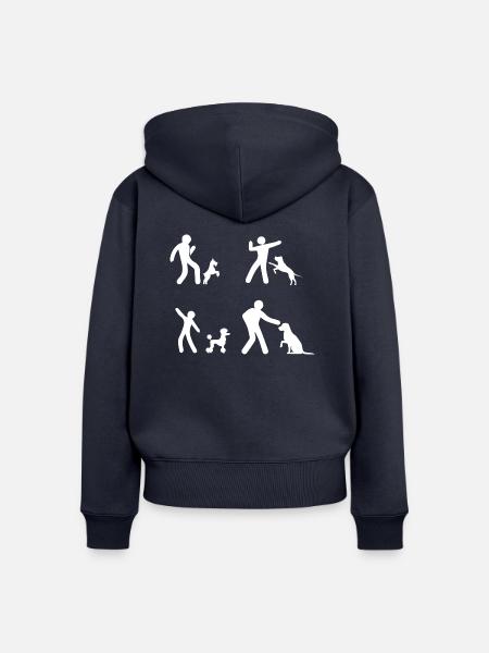 Dancing Dance Music - Frauen Premium Bio Zip Hoodie - Navy