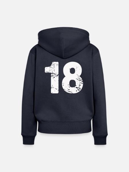 18 - Frauen Premium Bio Zip Hoodie - Navy