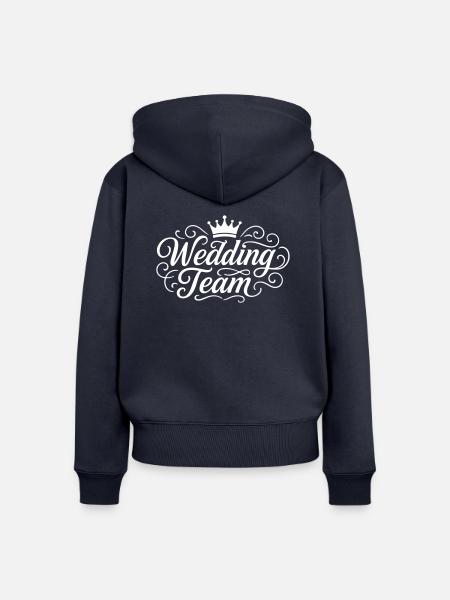 Wedding Team Hochzeit - Frauen Premium Bio Zip Hoodie - Navy