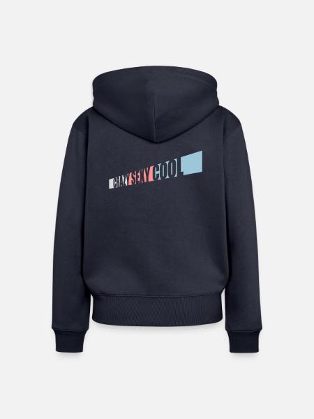 crazy sexy cool Design - Frauen Premium Bio Zip Hoodie - Navy