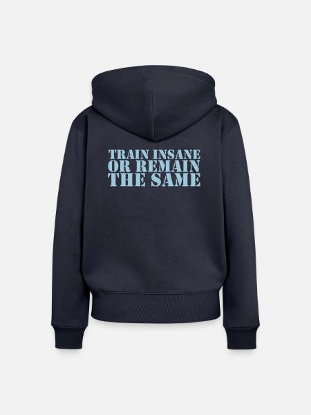 train insane - Frauen Premium Bio Zip Hoodie - Navy