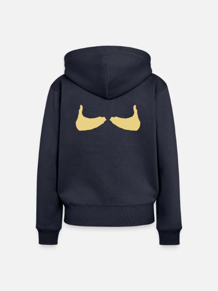 ̈pse halten - Frauen Premium Bio Zip Hoodie - Navy