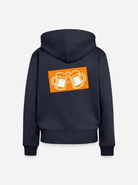 Bierglas Bier Symbol - Frauen Premium Bio Zip Hoodie - Navy