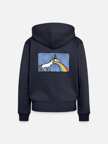 Speinhorn - Frauen Premium Bio Zip Hoodie - Navy