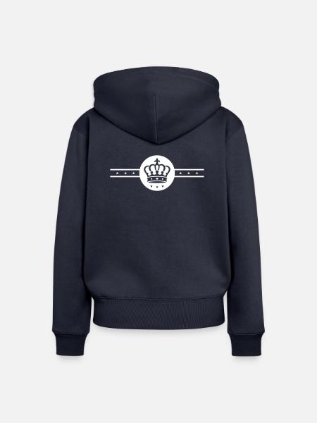 Krone Element - Frauen Premium Bio Zip Hoodie - Navy