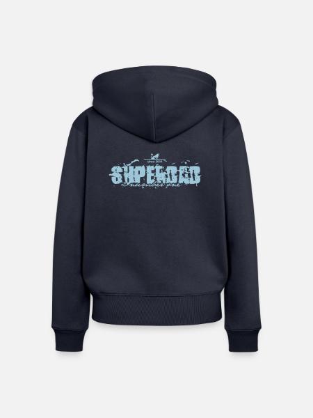 superdad number one 2011 - Frauen Premium Bio Zip Hoodie - Navy
