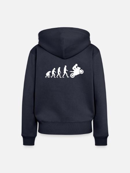 Sport Biker Evolution - Frauen Premium Bio Zip Hoodie - Navy